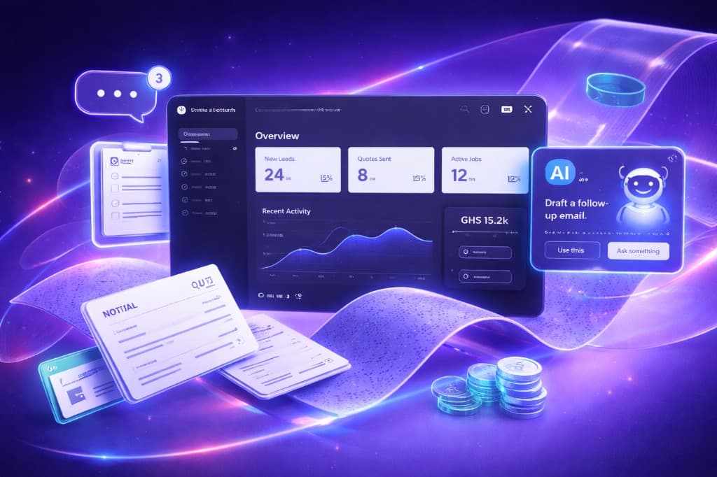 Quote and revenue overview in the e-flow dashboard